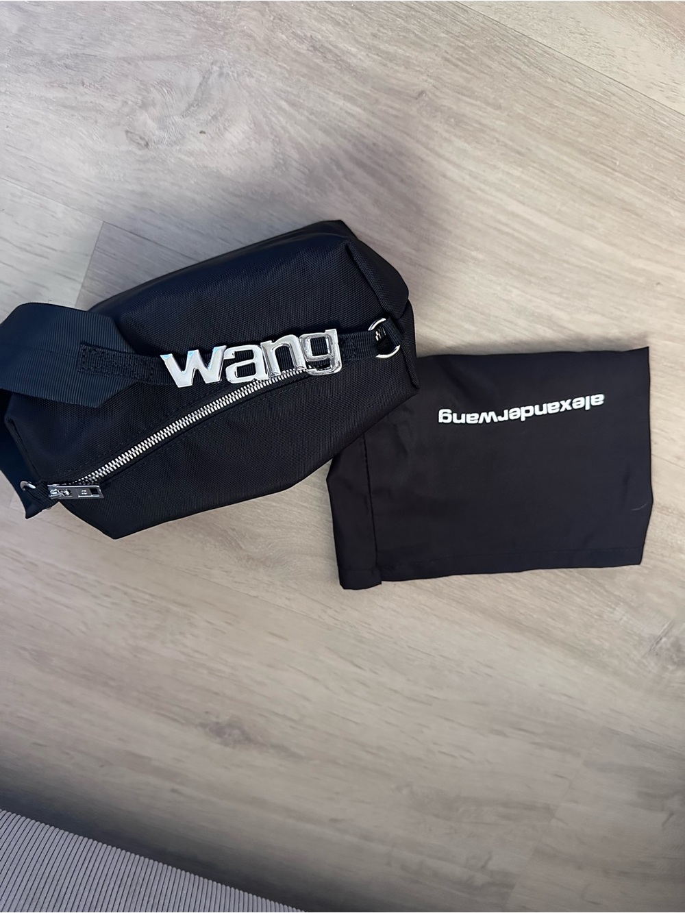 Alexander Wang Black Cloth Unisex Heiress Sport Shoulder Bag